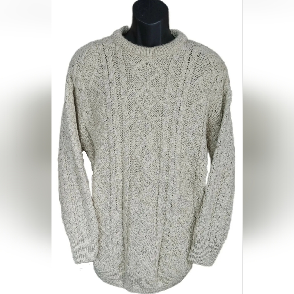 Vintage Sweater's of Ireland Fisherman Cable Knit Sweater 100% Wool SZ M